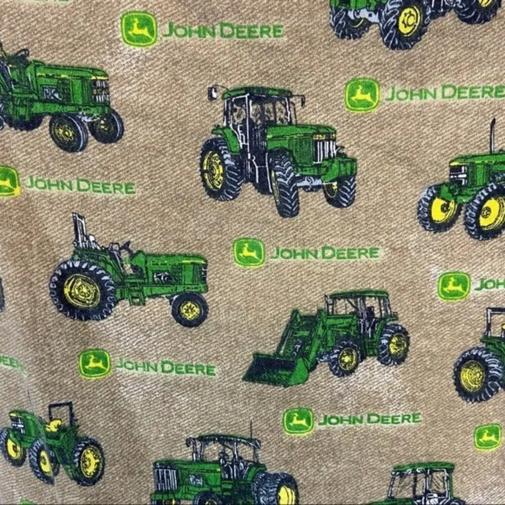 John Deere Apron Homemade Cotton Flannel Tractors Heavy Machines Retro BBQ